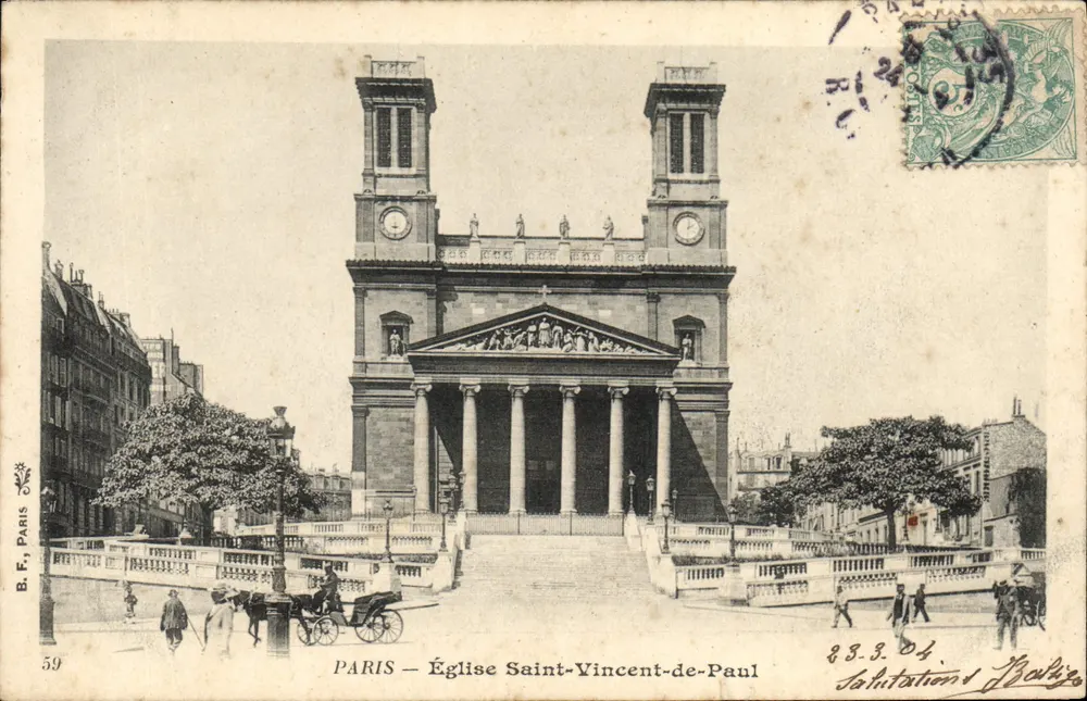 Paris — Igreja de São Vicente de Paulo — B. F., Paris, n° 59 - Frente