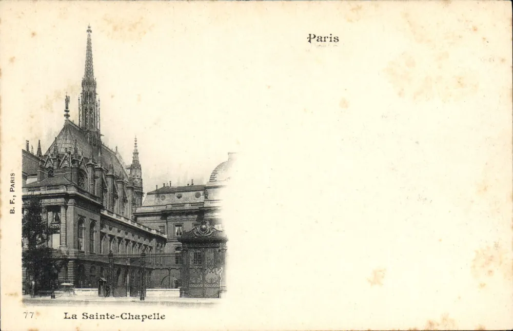 A Santa Capela — Paris — B. F., Paris, n° 77 - Frente