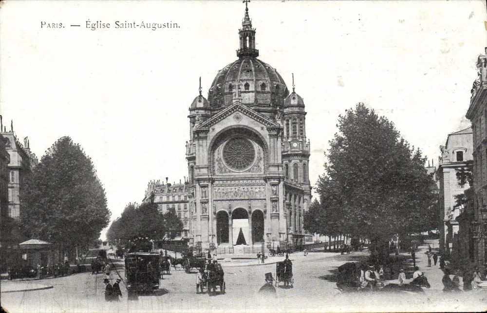 Paris — Igreja de São Agostinho — Editor não identificado, número de série não visível - Frente