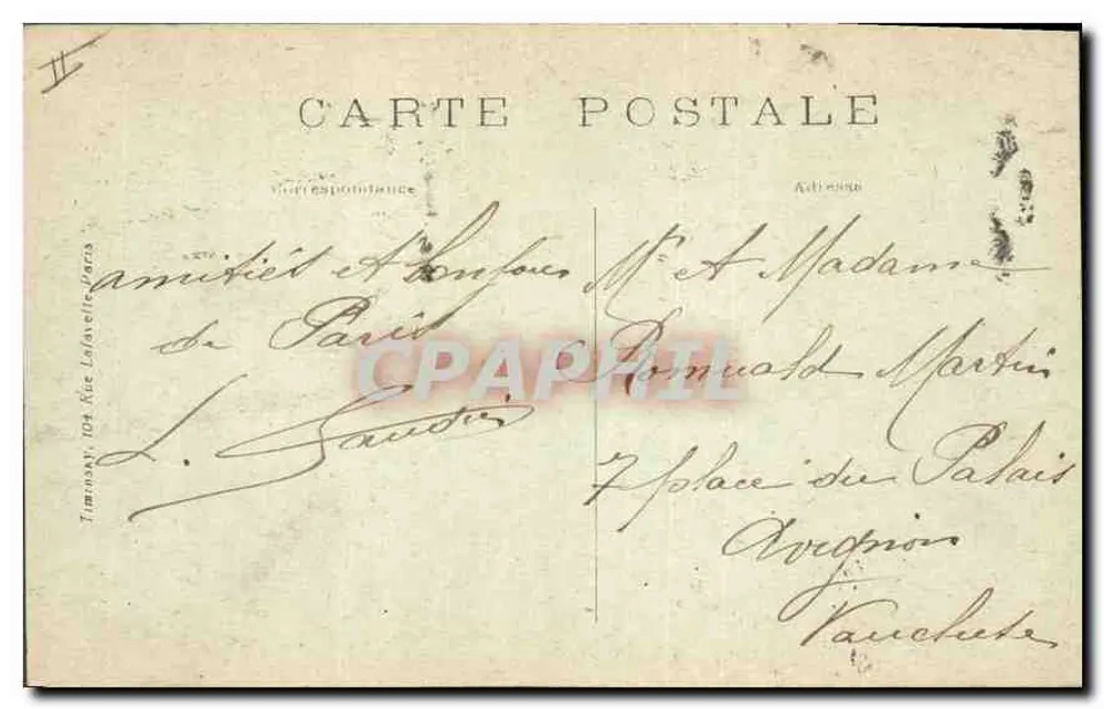 Paris — O Square e a Igreja da Trindade — T. M. K. - Verso
