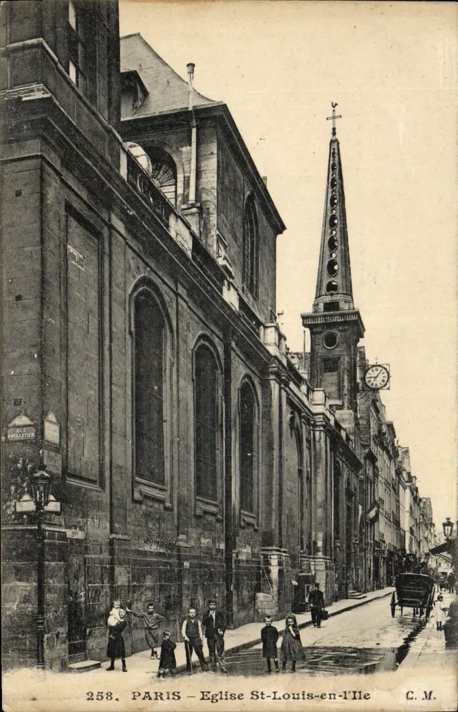 Paris — Igreja de São Luís em Île — C.M. n°258 - Frente