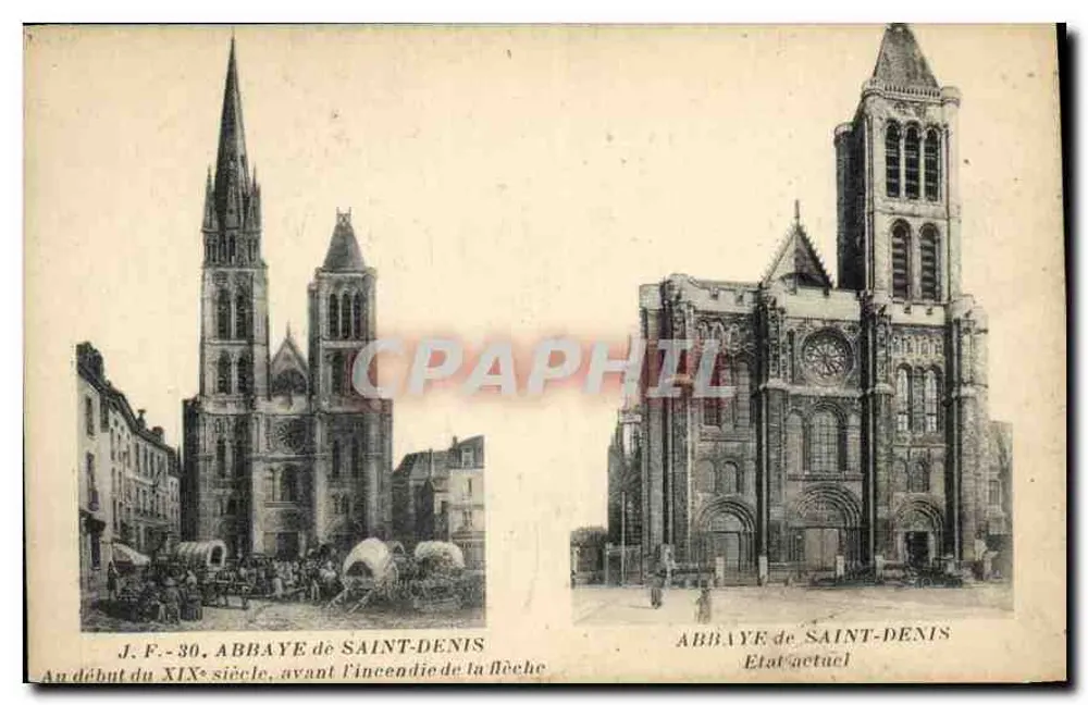 Abadia de Saint-Denis — Comparação histórica — J.F.-30, Fototipia Bauduère, Paris - Frente