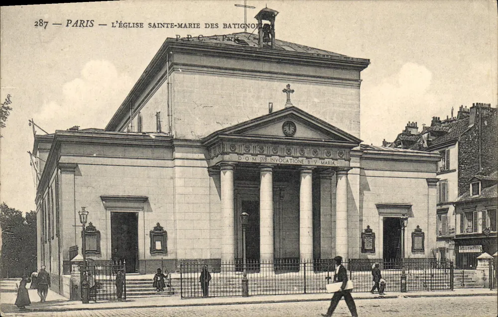 Paris — Die Kirche Sainte-Marie des Batignolles — P.P.C. Paris - Vorderseite