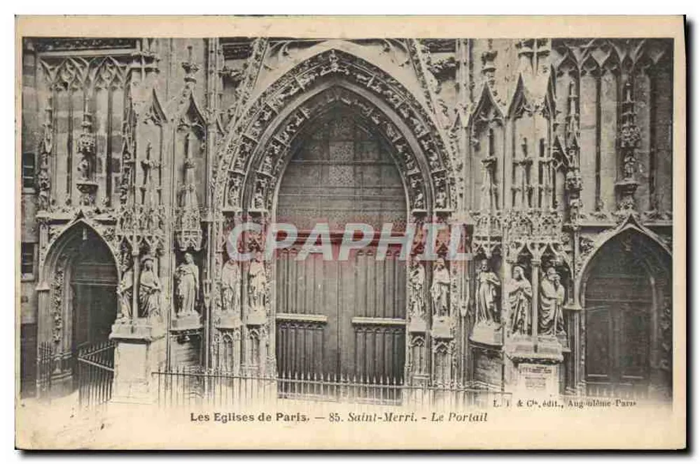 Die Kirchen von Paris — 85. Saint-Merri — Der Portal — L. & C. Verlag, Augulême-Paris - Vorderseite