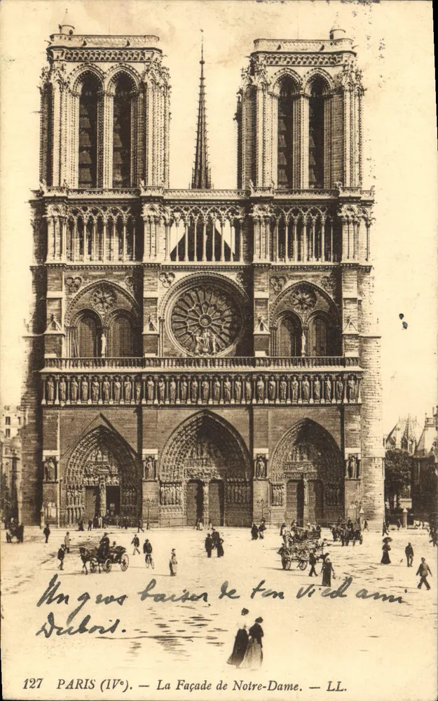 Paryż (IVe) — Fronton Katedry Notre-Dame — LL. N° 127 - Awers