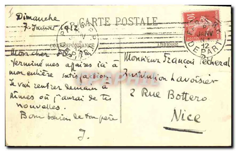 Paryż (IVe) — Fronton Katedry Notre-Dame — LL. N° 127 - Rewers