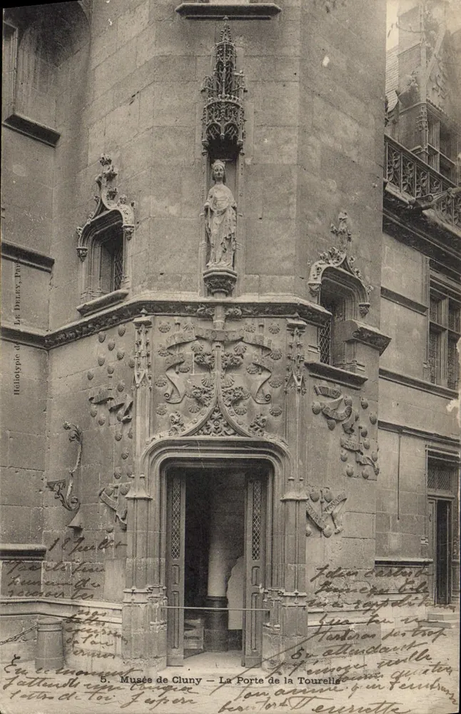 Museu de Cluny — A Porta da Tourrelis — Héliotypia de Lé Duley, Paris - Frente