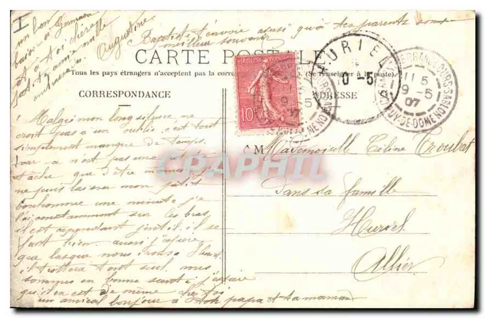 Le Puy-de-Dôme — 1465 metros de altitude — série 502 - Verso