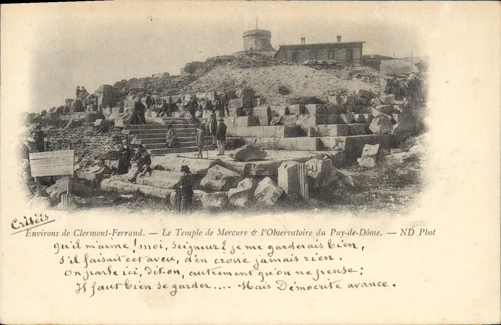 Umgebung von Clermont-Ferrand — Der Tempel des Merkur & das Observatorium des Puy-de-Dôme — ND Phot - Vorderseite