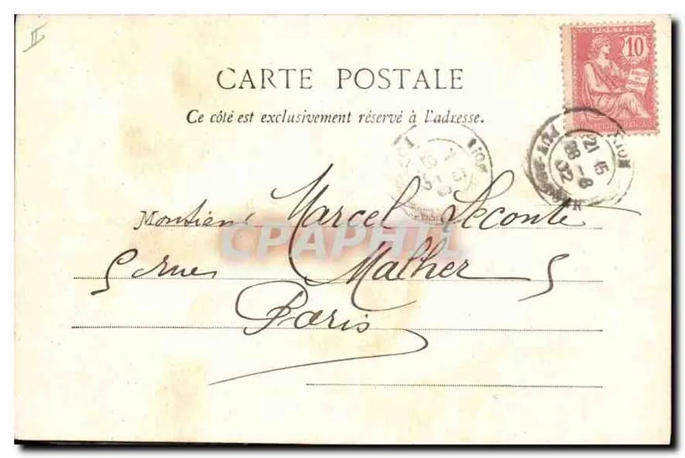 Le Puy de Dôme — vista pastoril com rebanho — P. Jutin, editor, Clermont-Ferrand - Verso