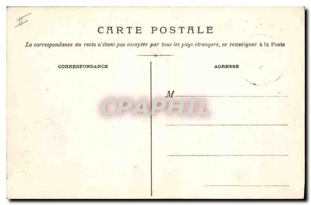 Der Gipfel des PUY-DE-DOME und die Kette der Dômes (Südseite) — Cl. David — Reproduktion verboten - Rückseite