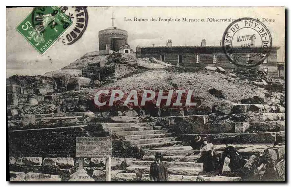 Die Ruinen des Tempels von Mercare und das Observatorium von Puy-de-Dôme — G. David, Interpret - Vorderseite