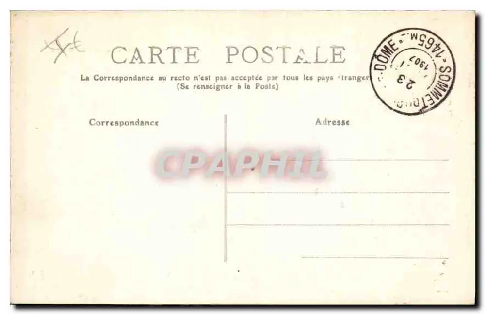 Der Gipfel des Puy-de-Dôme — Auvergne — n° 355 - Rückseite