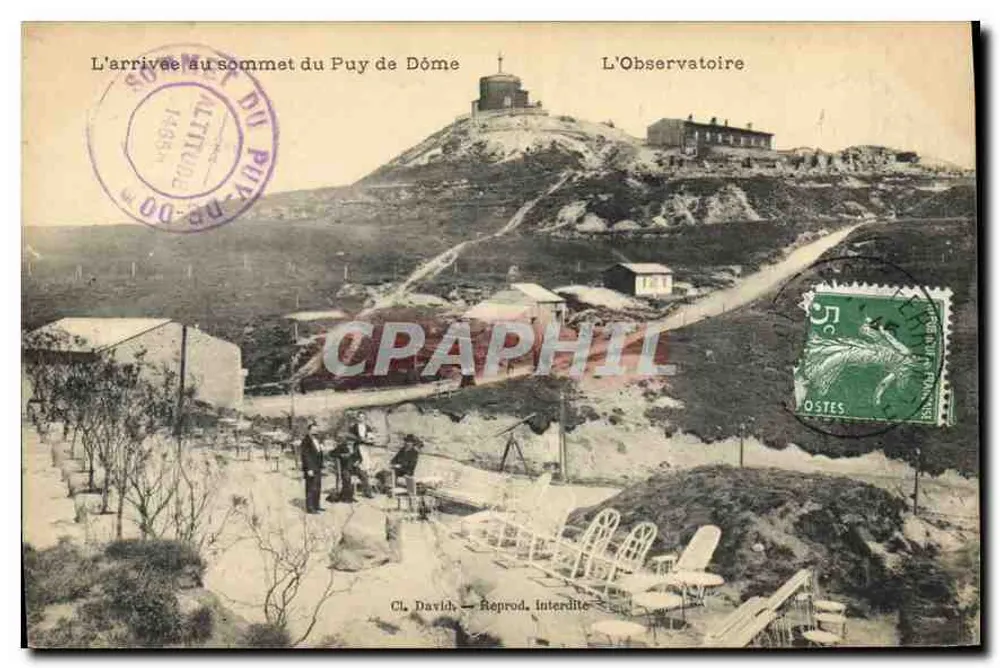 Ankunft am Gipfel des Puy de Dôme — Das Observatorium — Cl. David - Vorderseite