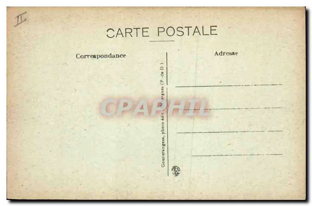 Gipfel des PUY-DE-DOME — Orientierungstafel des Observatoriums — G. d'O. - Rückseite