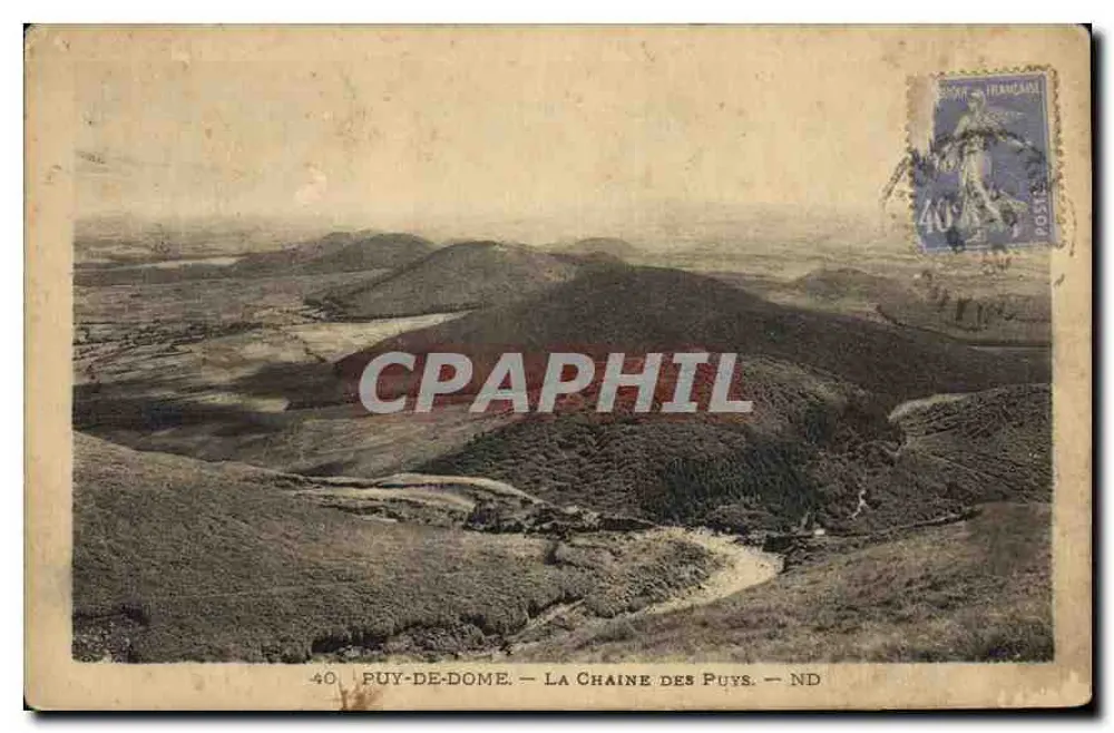 Puy-de-Dôme — La Chaîne des Puys — ND — Editor ND, n°40 - Anverso