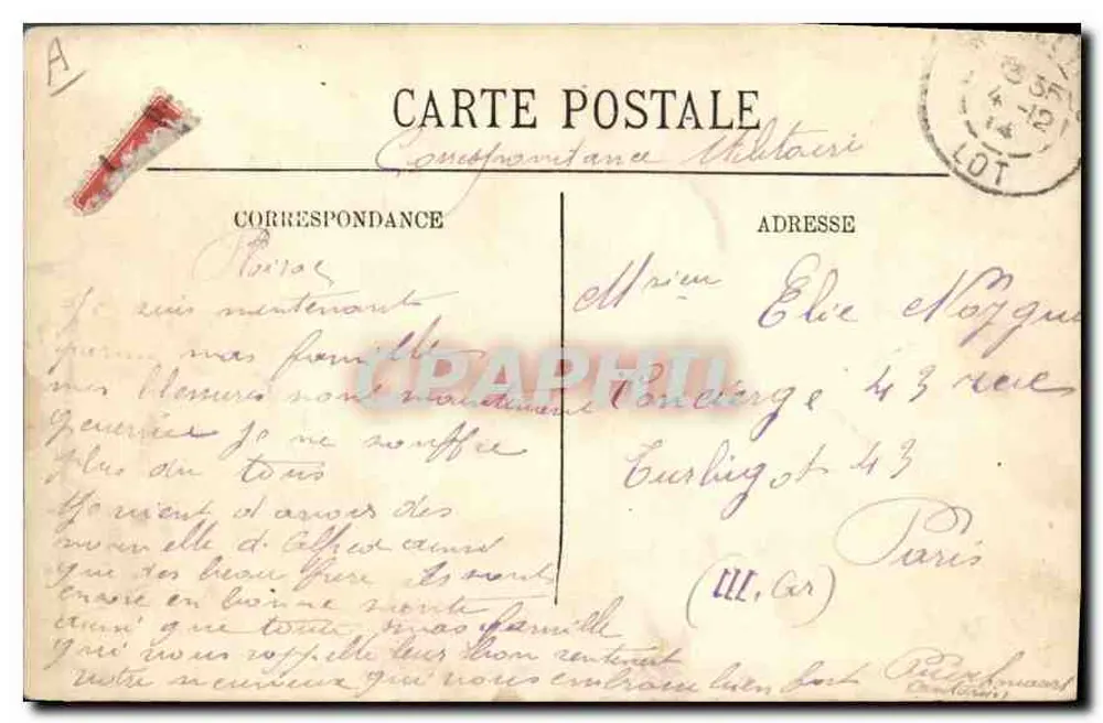 Auvergne — Eisenbahn des Puy de Dôme — Der Zug am Schutzhaus — LL. - Rückseite