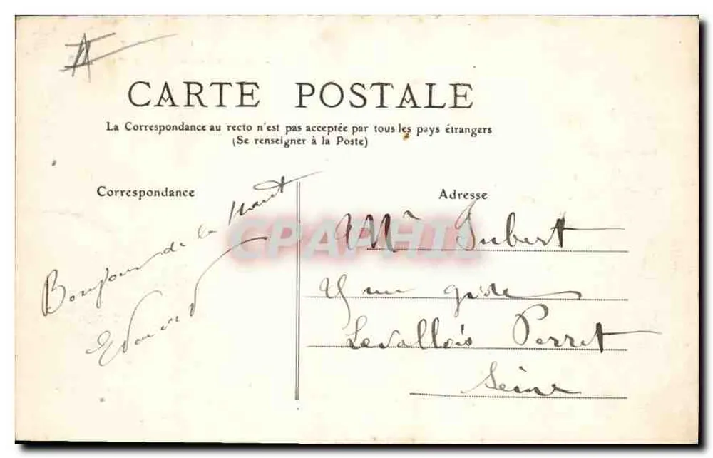 Der Gipfel des Puy-de-Dôme — Auvergne — Verlag P. POURQUET, Nr. 355 - Rückseite