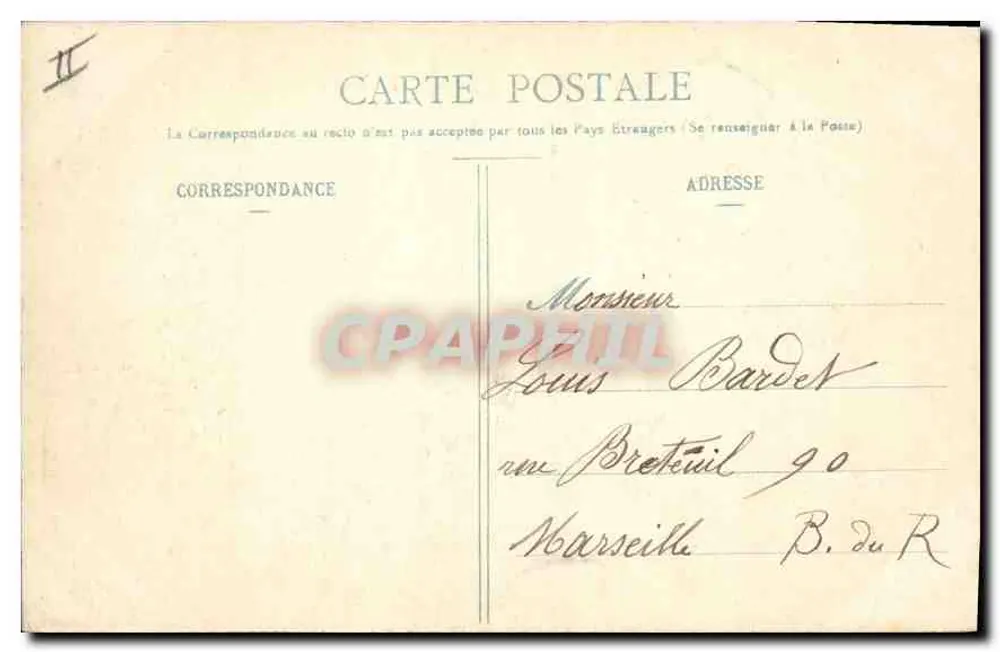 Le Puy de Dôme — vista pastoril com rebanho — editor Bougé, 21, rue de l'Écu, Clermont-Ferrand, n°86 - Verso