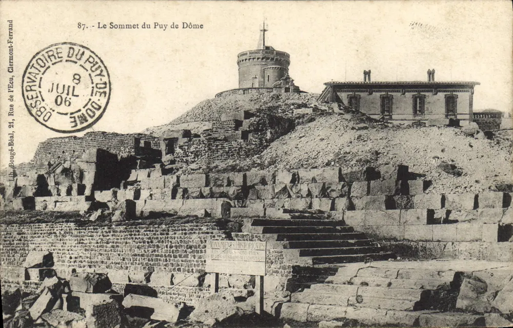 O Cume do Puy de Dôme — Observatório — Editor L. Bougeé-Béal, n°87 - Frente