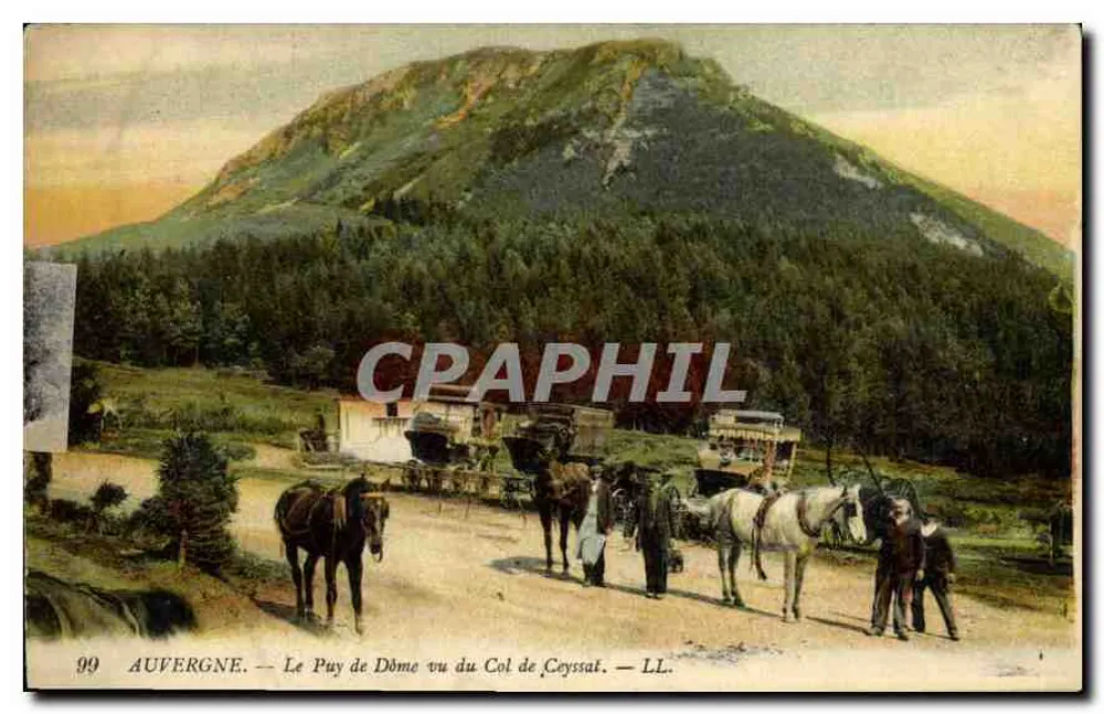 Auvergne — Der Puy de Dôme vom Col de Ceyssat aus gesehen — LL. - Vorderseite