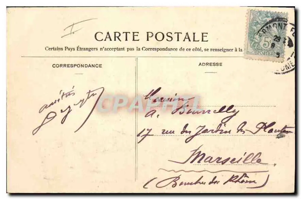 Auvergne-Rundfahrt — Kurve von Plaisance — Puy-de-Dôme — Verlag Genés-Labbé - Rückseite