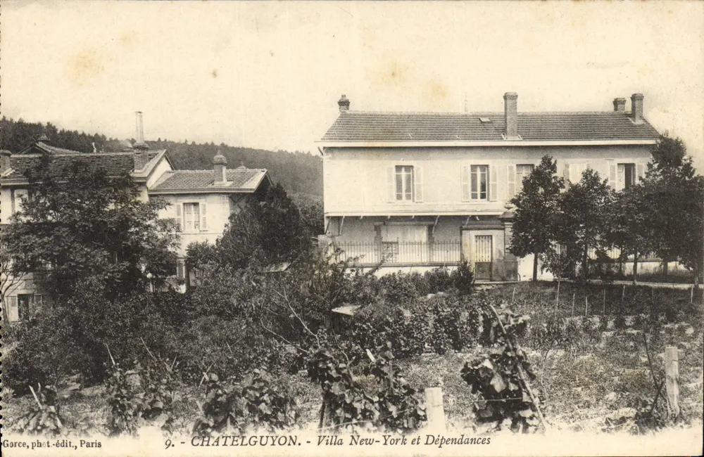 Châtelguyon - Villa New-York e Dependências — Gorce, fot.-édit., Paris, n°9 - Frente