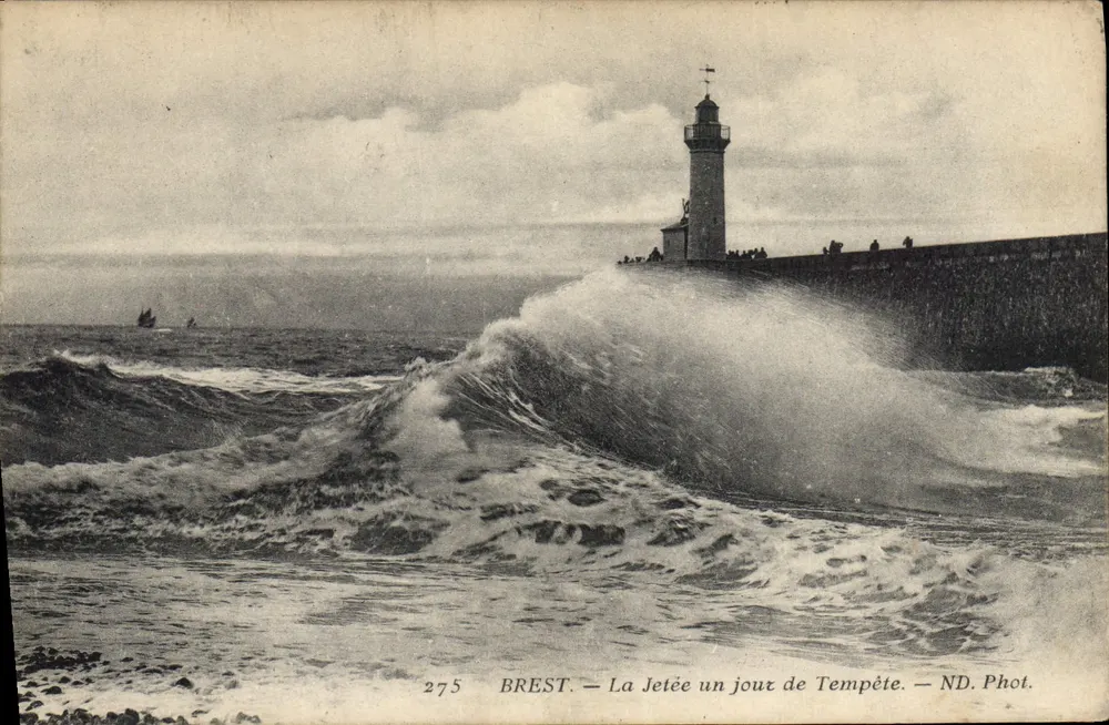 Brest — A Ponte em um dia de Tempestade — ND. Fot. n°275 - Frente