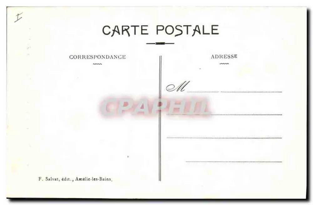 Amélie-les-Bains — Innenansicht der Mondony-Schlucht — F. Salvat, Verlag Nr. 17 - Rückseite