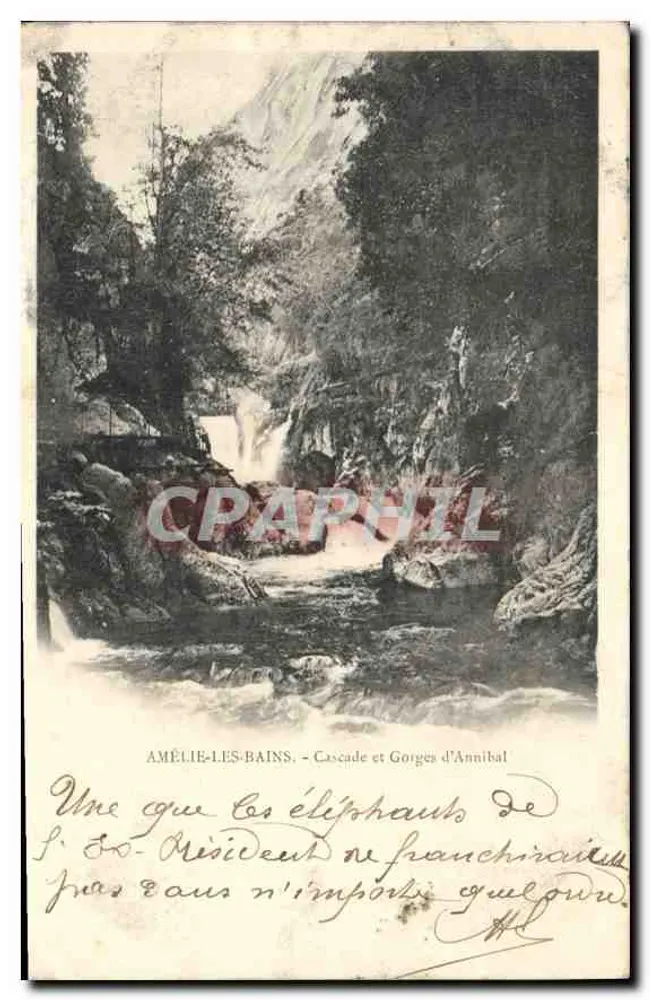 Amélie-les-Bains — Cachoeira e Garganta de Anníbal — editor desconhecido - Frente