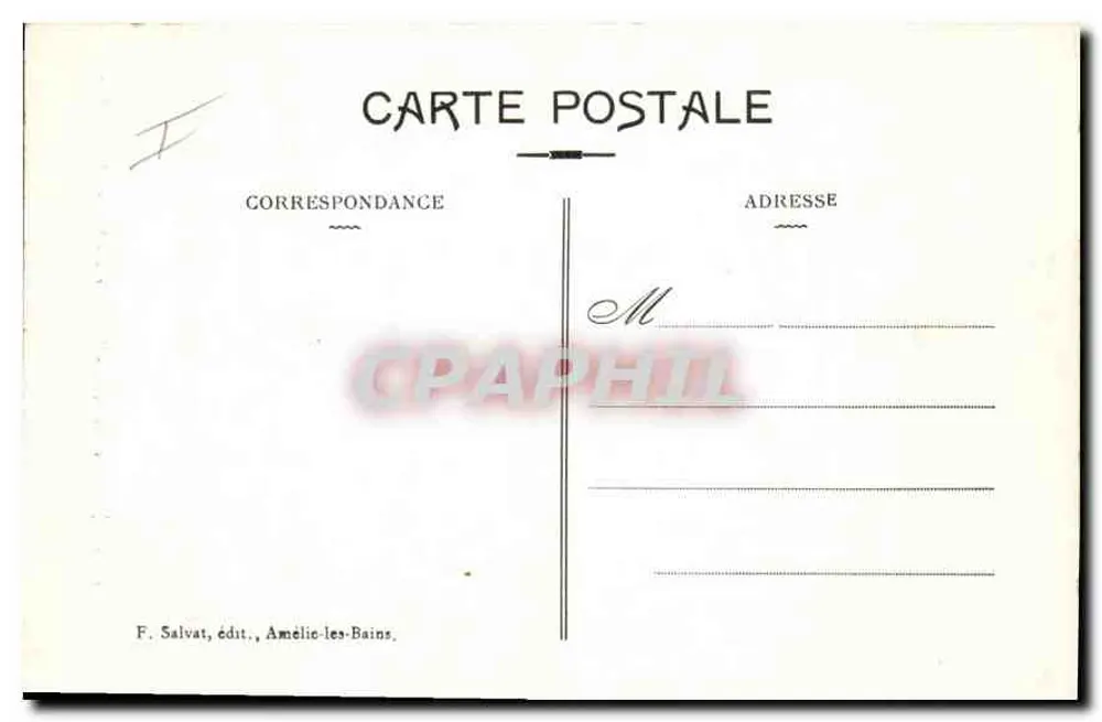 Amélie-les-Bains — Innenansicht der Gorges du Mondony — F. Salvat, Verlag, Amélie-les-Bains, Nr. 17 - Rückseite