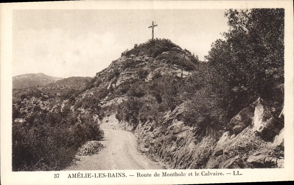 Amélie-les-Bains — Route de Montbolo und der Calvarienberg — LL. - Vorderseite