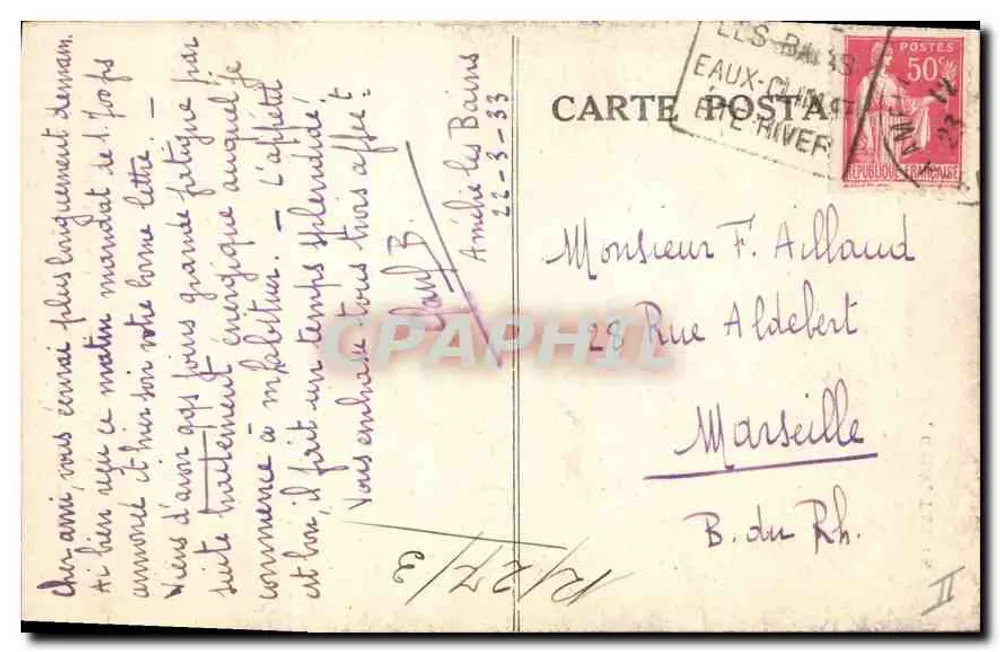 Alte Brücke von Palalda — Umgebung von Amélie-les-Bains — Edit Galy Tabacs n°141 - Rückseite