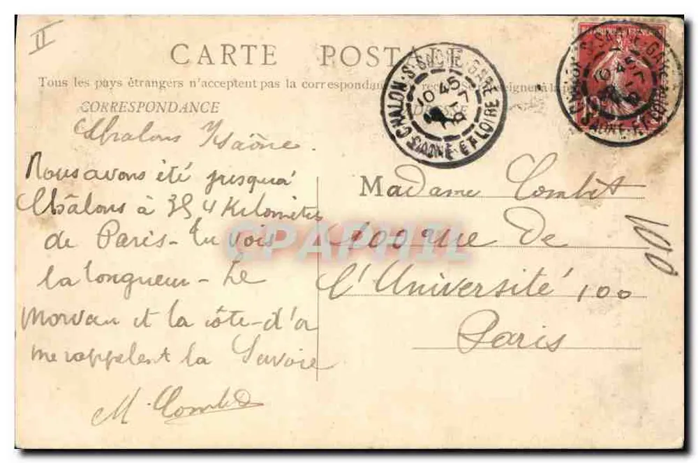 Chalon-sur-Saône — Catedral de São Vicente — B. F. Chalon-sur-Saône - Verso