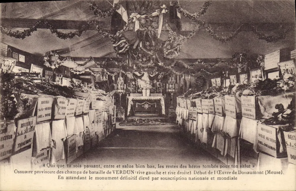 Ossuário provisório de Verdun — Donaumont (Meuse) — Editor S.L. Séteur - Frente