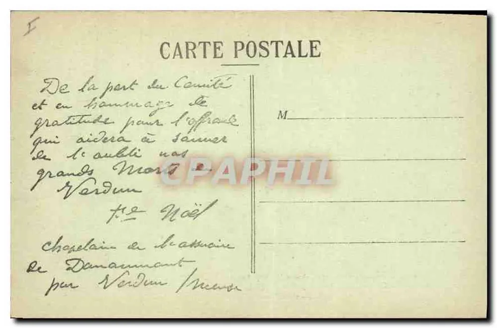 Ossuário provisório de Verdun — Donaumont (Meuse) — Editor S.L. Séteur - Verso