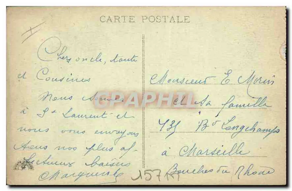 Der Wald und der Abhang der Cailllette — Das Fort von Vaux — Verlag unbekannt, Seriennummer nicht sichtbar - Rückseite