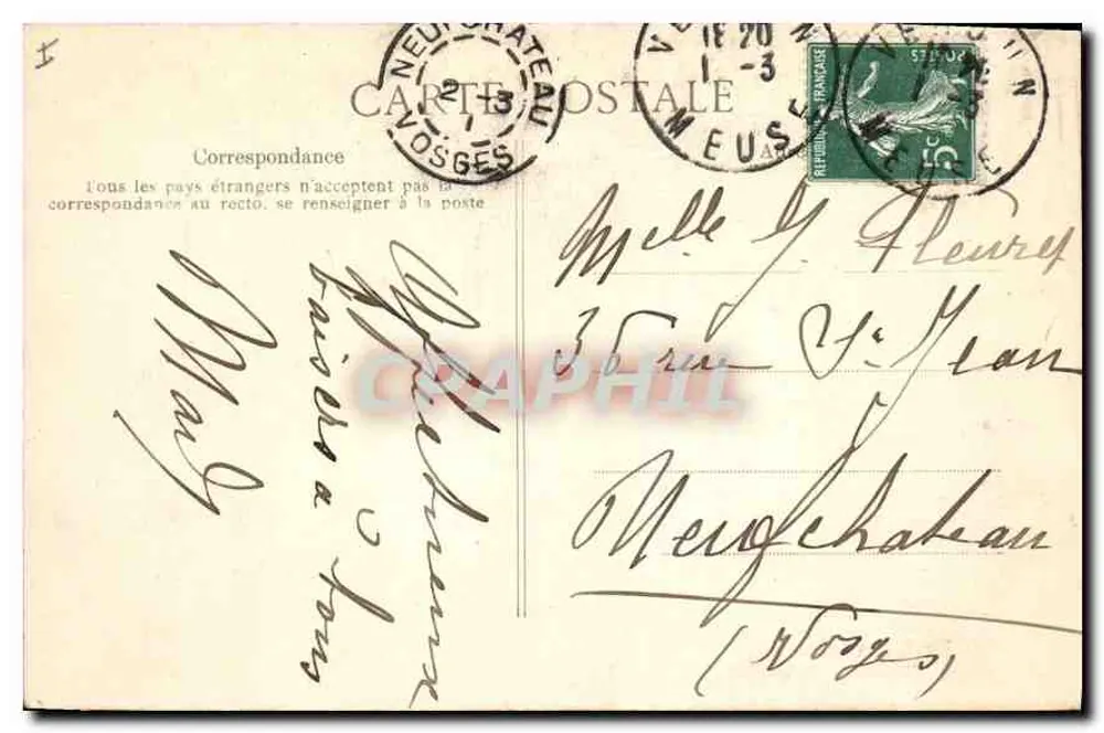Verdun — Porte-Chaussée — P. Garot, editor, Verdun - Verso
