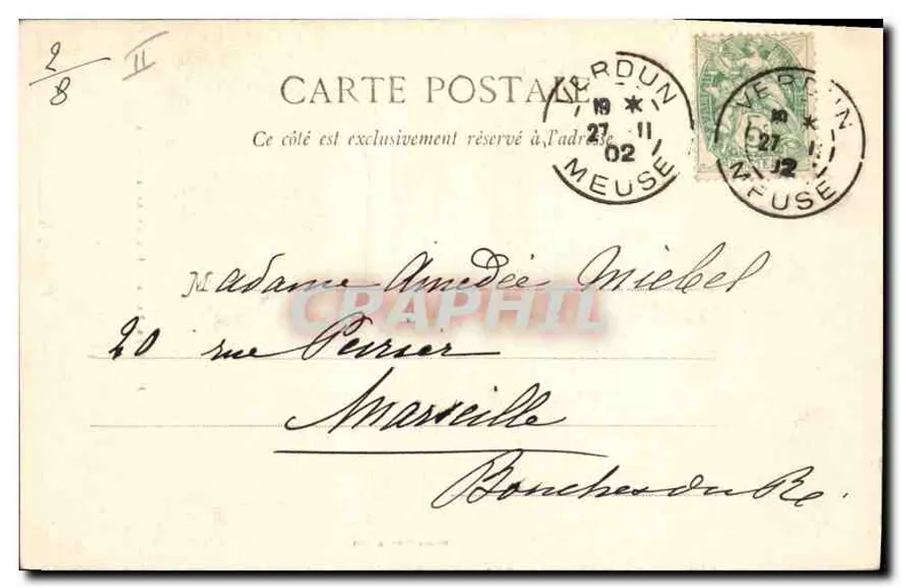 Hôtel de Ville — Facha da parte de trás — J. Marcel, Verdun - Verso