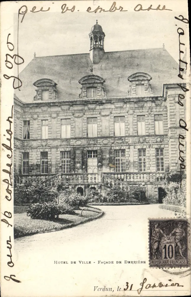 Hôtel de Ville - Fachada de Trás - Verdun - Frente