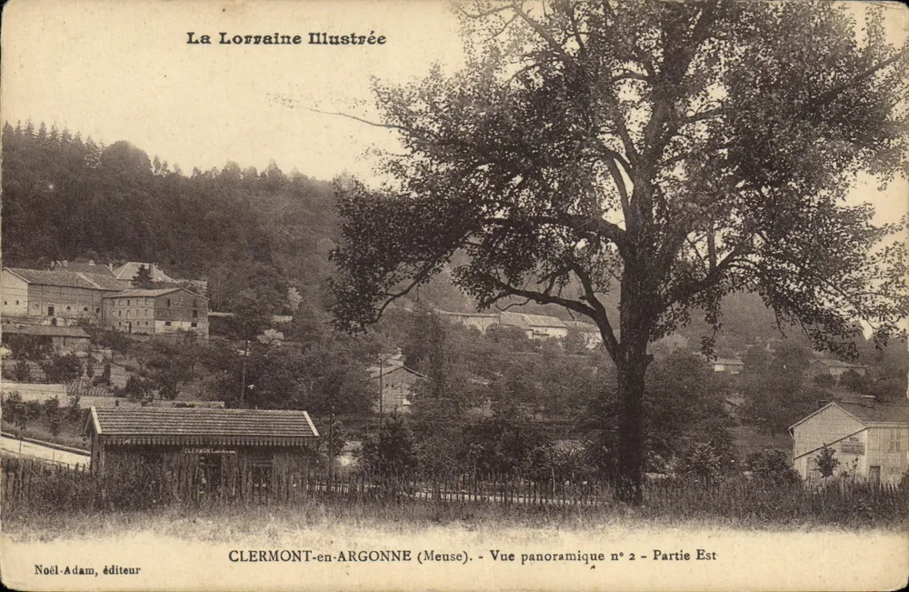 CLERMONT-en-ARGONNE (Meuse) — Panoramablick Nr. 2 - Ostteil — Noël-Adam, Verlag - Vorderseite