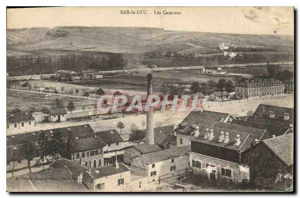 BAR-le-DUC - As Casernas — A. Collet, Livreiro, Oficiais, Bar-le-Duc - Frente