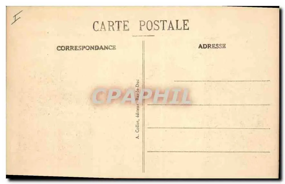 BAR-le-DUC — Castelo dos Duques de Bar — A. Collot, editor - Verso