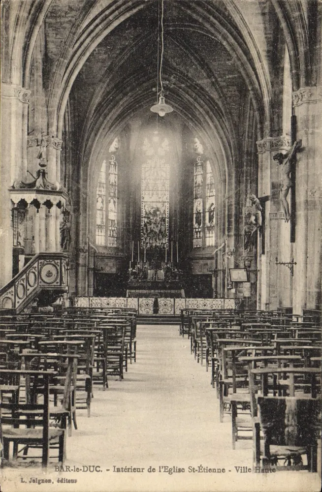 Bar-le-Duc - Interno della Chiesa di San Etienne - Ville Haute - L. Joignes, editore - Recto