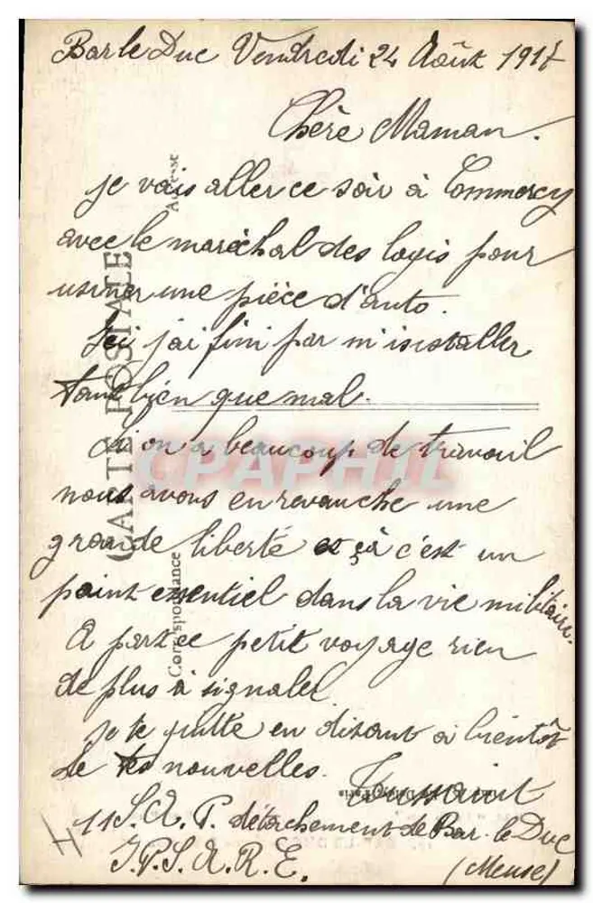 Bar-le-Duc — Igreja de São João — Ed. 'La Civette' n°17 - Verso