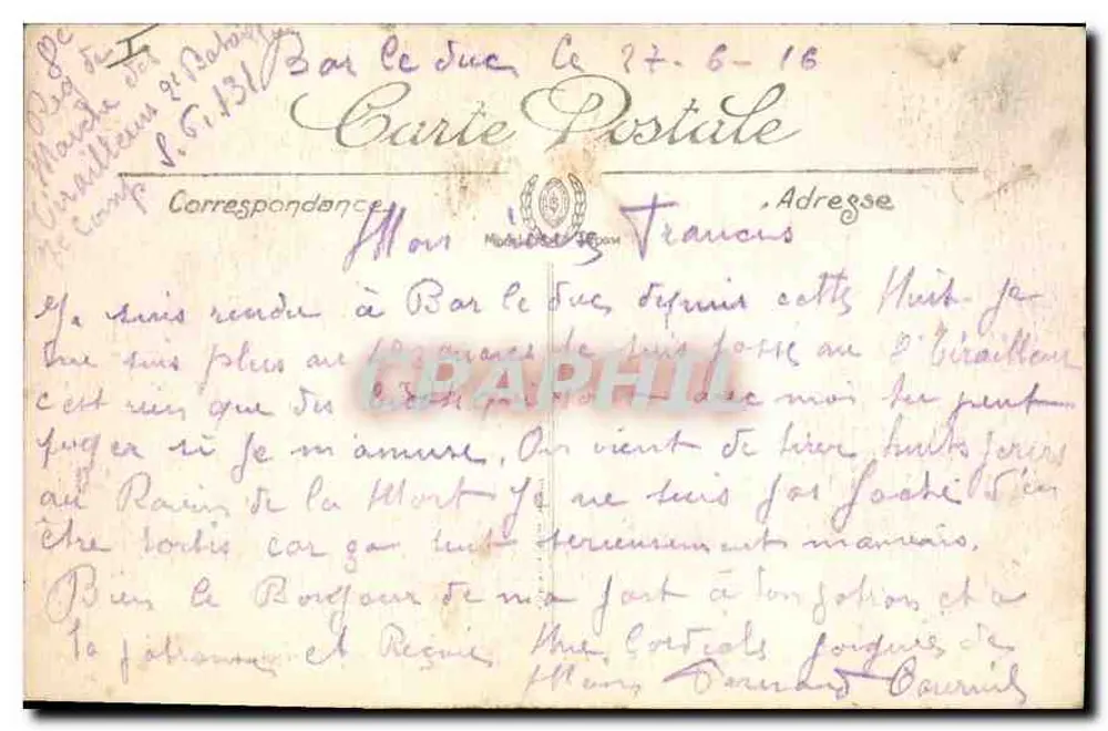 Bar-le-Duc — Casa rustica no Parque — LL. Edição dos Magasins Réunis. - Verso