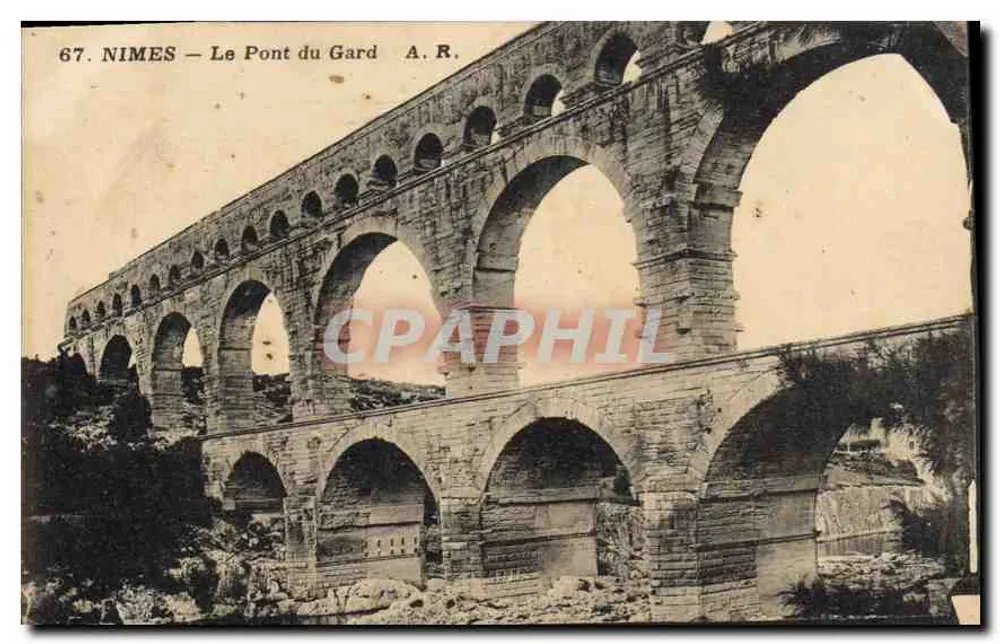 Nîmes — O Ponte du Gard — A.R. n°67 - Frente
