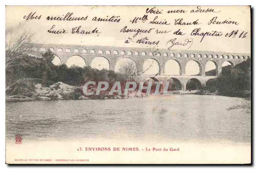 O Pont du Gard — Próximo de Nîmes — Nova Edição de Nîmes - Frente
