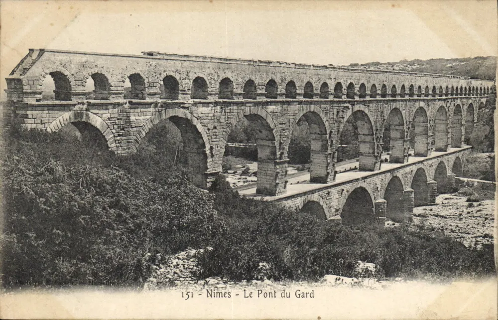 Nîmes - Most Gard - karta pocztowa nr 151 - Awers