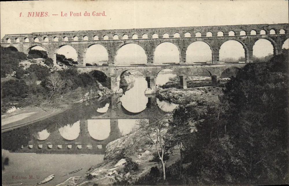 Nîmes — O Pont du Gard — Edição M. U. - Frente
